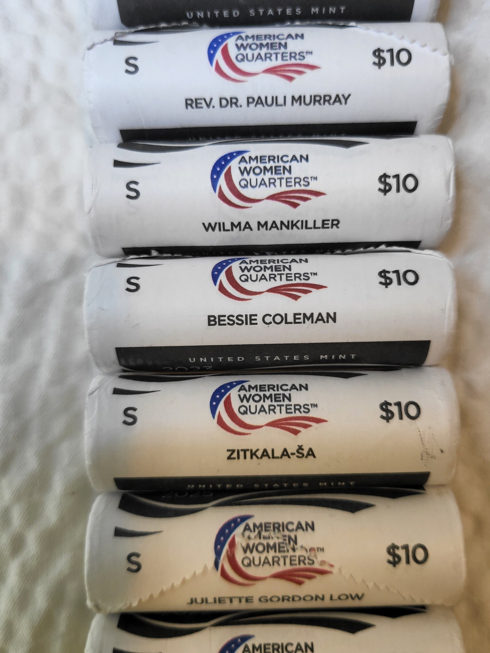 US MINT - American Women Quarters Collectible Coin Rolls (7) S